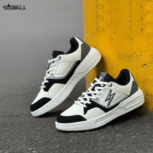 White & Blue Athletic Shoes