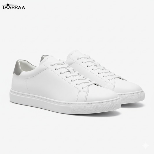 Minimal White Leather Sneakers