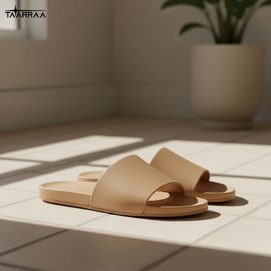 Beige Soft House Slippers